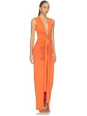SM-90. Susana Monaco Tie Front Dress Apricot